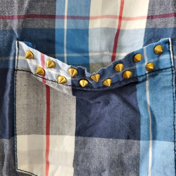 ZARA trafaluc plaid studded longsleeve shirt - Picture 4 of 14